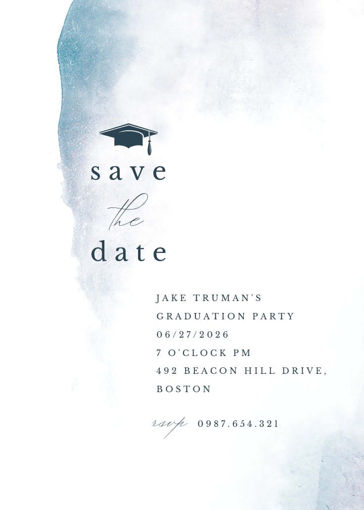 Ocean spread - graduation party invitation